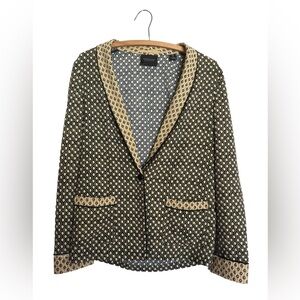 Scotch & Soda Retro Geometric Print Blazer M | Boho Preppy Statement Jacket Fall